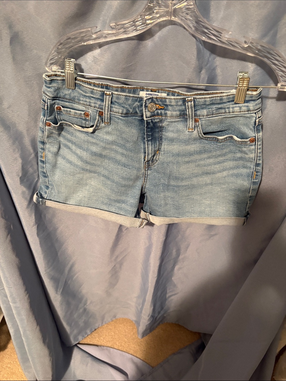 Denizen from Levi's Light Wash Rolled Hem Denim Shorts